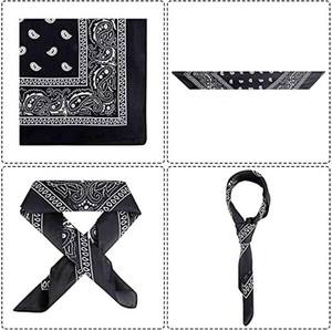 Pañuelo Multiusos de Algodón Satinado con Diseño Paisley, Suave al Tacto, Transpirable, para la Cabeza, Muñeca, Cara, para Hombres y Mujeres - Product Image 2