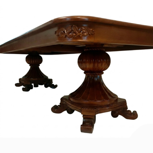 Mesas de Comedor Cuadradas Modernas Hechas de Madera de Teca con Hermosa Talladura, Acabado Liso y Diseño Elegante para Uso en Hoteles - Product Image 2