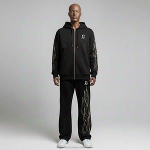 Sudadera Ligera Personalizada de Talla Grande para Hombre, Estilo Vintage Otoñal, 100% Poliéster, Impermeable, con Estampado Lavado al Ácido y Cierre de Cremallera - Product Image 3