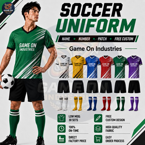 Newest Wholesale Rate Personalized Soccer Jersey Shorts and <b>Long</b> Socks Set Sublimated Football Uniform Club Teamwear <b>Kit</b> - Product Image 3