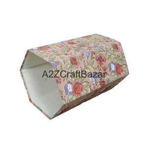 Poubelle pliable en papier recyclé fait main, imprimée en floc multicolore, pour usage extérieur, domestique ou professionnel, vente en gros - Product Image 2