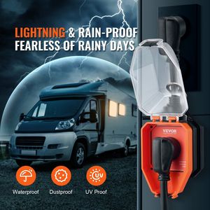 30 Amp 4100 joule RV protezione da sovratensione copertura impermeabile antifurto blocco ETL certificato analizzatore di circuito di protezione dell'alimentazione per Camper RV - Product Image 4