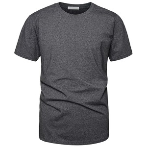 Camiseta de algodón de punto transpirable para hombre, cuello redondo, manga corta, color liso, estilo oversize, 220g, acabado lavado - Product Image 3