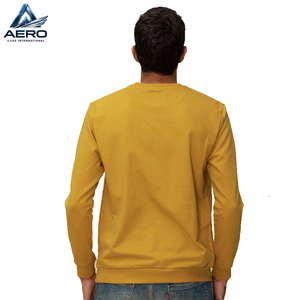 Sweat-shirt personnalisé en coton lourd 100% vierge, vente en gros, haute qualité, 400 GSM, pull molletonné uni, col rond pour hommes - Product Image 4