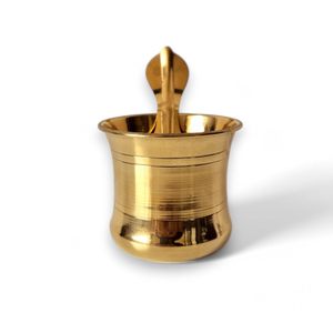 Juego de Panchpatra de Latón con Diseño de Cabeza de Serpiente, Cuchara Udarini, Accesorio para Pooja en el Hogar o la Oficina, Templo, Vaso y Cuchara para Pooja - Product Image 1