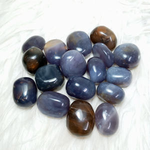 คริสตัลบำบัดอัญมณีขนาด20-30มม. ทำจากหินธรรมชาติชุบหินสีม่วงเข้มขายส่ง - Product Image 2