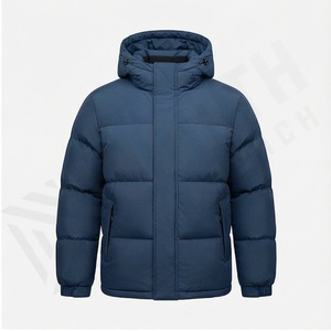 Chaqueta acolchada informal de invierno para hombre con corte de cremallera diagonal y muy exigente en moda para hombre de calidad superior - Product Image 2