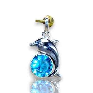 Joyería colgante de piedras preciosas de Topacio azul único, diseño de Plata de Ley 925, joyería fina hecha a mano, joyería de plata al por mayor a granel - Product Image 1