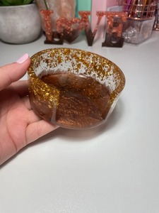 Handmade resin coasters with metallic swirl <b>epoxy</b> mats perfect for home office dining <b>table</b> and aesthetic gifting purposes - Product Image 3