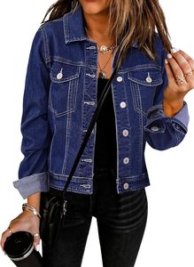 Women's <b>Cropped</b> <b>Denim</b> <b>Jacket</b> Vintage Blue Button Closure Casual Street Style OEM Custom Fashion Outerwear Premium Quality Fit - Product Image 5