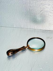 4'' Handmade Durable Brass Magnifying Glass Brown Finish Wooden Handle Modern Style OLD WORLD TREASURE HANDICRAFTS Model MG-090 - Product Image 4