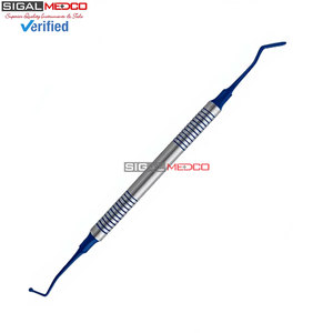 Premium Quality Manual Dental Ball Burnisher Blue 1.5/2MM Flat Tip 6.8 Inch German Stainless Steel Ergonomic Grip Composite - Product Image 3