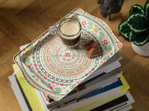 Bandeja de chocolate personalizable de gran tamaño más vendida, bandeja de servicio de acero inoxidable esmaltado, etiquetado privado, tendencia de precio bajo - Product Image 5