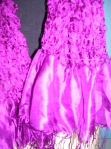 Écharpe longue en soie violette, couleur unie, élégante, accessoire de mode pour femmes, toutes saisons, multifonctionnelle - Product Image 4