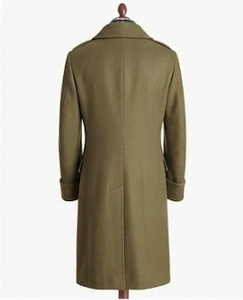 Men's 100% <b>Woolen</b> Overcoat Double Breasted Long Coat Stand Collar Custom Logo OEM Outerwear - Product Image 4