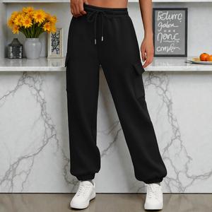<b>Mens</b> French Terry Joggers Soft Comfort Premium Fabric Casual Lounge Pants Mid Weight Breathable Tapered Fit Elastic - Product Image 3