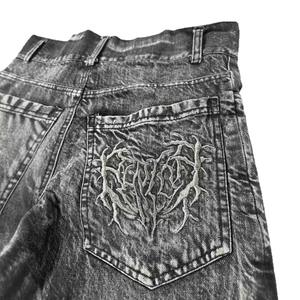 Shorts Bermuda en jean tendance pour homme, taille mi-haute, coupe droite ample, jambe large, braguette boutonnée, respirant et infroissable - Product Image 4