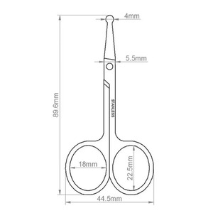 Tijeras multifuncionales para recortar el vello de cejas y nariz, tijeras de seguridad con punta redonda de acero inoxidable, herramienta reutilizable para el cuidado Facial - Product Image 3