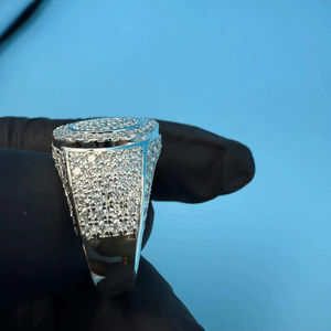 Anillos de Moissanita Chapados en Oro de Plata Esterlina 925 para Hombre, Estilo Hip Hop, con Piedras VVS Engastadas en Puntas, Certificados IGI, Personalizados, ¡Gran Oferta! - Product Image 3