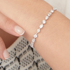 3.3CT Round Lab Grown Diamond Tennis <b>Bracelet</b> 9K White Gold Wholesale Custom Fine Jewelry Manufacturer - Product Image 2