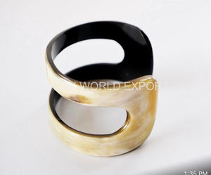 Brazalete de Cuerno de Búfalo de Gran Tamaño, Super Lujoso, Pulido, de Material Orgánico, Hecho a Mano, Ecológico, Joyería de Moda para Bodas - Product Image 2