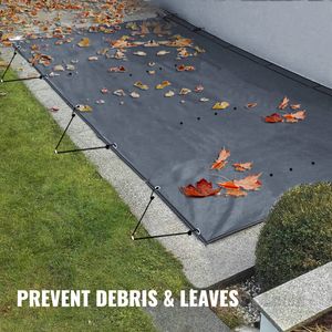 Telo di Copertura Rettangolare per Piscina Interrata 3,2x5,7m con Fori di Drenaggio, Rete di Sicurezza per Piscina e Accessori BBQ per una Maggiore Sicurezza - Product Image 5