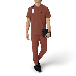 Haut de blouse unisexe personnalisable pour le secteur de la santé, en tissu jersey de polyester léger, avec détection des éclats métalliques, pour hôpital - Product Image 2