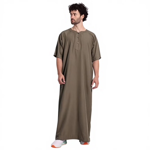 เสื้อคลุมโทบผู้ชายสีพื้น น้ำหนักเบา ระบายอากาศได้ดี เสื้อผ้าอิสลามคุณภาพสูง ชุดคลุมอาหรับ รับทำโลโก้ ขายส่งจากโรงงาน - Product Image 1