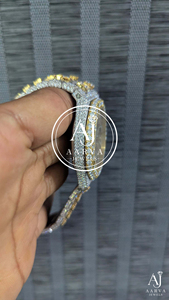 Reloj de Pulsera Cronógrafo de Cuarzo de Lujo con Aspecto de Diamantes, Cristal de Zafiro, Acero Inoxidable, Estilo Hip Hop - Product Image 4
