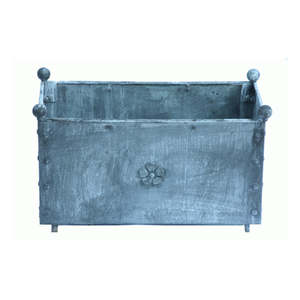 Wholesale Price Cast Iron Large Heavy Vintage Green Patina Finishing Handmade <b>Rectangle</b> Outdoor Garden decorative <b>Planters</b> Pots - Product Image 4