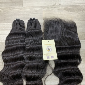 100% cheveux humains bruts vietnamiens Double dessiné faisceaux de cheveux 12A cuticule aligné Extensions de cheveux Machine trame - Product Image 6