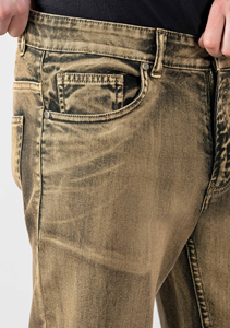 Pantalones Vaqueros de Mezclilla Lavados a la Piedra de Pierna Recta, Cintura Media, Corte Regular, Largos, de Algodón, Estilo Casual Vintage para Hombre, Estilo Otoñal - Product Image 5