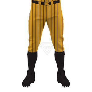 Ensemble de maillot de baseball personnalisé à rayures jaunes sublimées avec casquette assortie, fabricant en gros de vêtements de sport d'équipe - Product Image 4