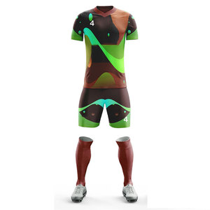 Conjuntos Deportivos de Fútbol Unisex, Uniformes Sublimados Multicolores de Spandex/Poliéster, Ropa Deportiva de Secado Rápido, Traje Personalizado - Product Image 2