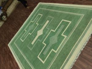 Alfombra Oushak Anudada a Mano, 2.6x12 Pies, Alfombra de Lana Abstracta de Estilo Vintage, Alfombra Grande para Sala de Estar, 1 Pieza - Product Image 5