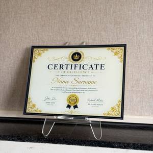 Cadre pour certificat A4 en acrylique avec support, présentoir de documents en acrylique pour montage mural et sur table au bureau - Product Image 2