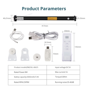 Motore per Tapparelle Elettriche Zemismart RF Ricaricabile per Tubi da 37mm Compatibile con Pannello Solare Tuya Alexa Google Home - Product Image 5