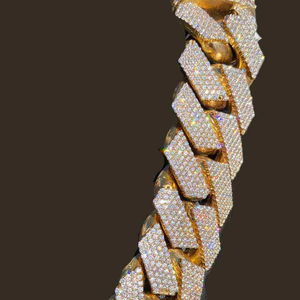 Collar Unisex de Plata de Ley con Acabado Dorado y Piedra Brillante, Estilo Hip Hop, Cadena de Lujo, Regalo de Moda, Elegante y Distintivo - Product Image 2