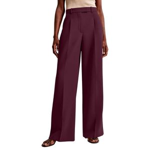 Pantalon de bureau évasé personnalisé pour femme, en coton et polyester, taille haute, coupe ajustée, pantalon habillé moderne, coupe sur mesure - Product Image 1