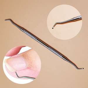 ที่ดันหนังกำพร้าเล็บเท้าและเล็บมือแบบสองด้าน ทำจากสแตนเลสสตีล สีรุ้ง สำหรับทำความสะอาดเล็บและแก้ไขเล็บขบ - Product Image 3