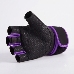 Gants de sport ergonomiques Qaswa avec sangle de poignet réglable, design léger à demi-doigts, gants de fitness de haute qualité - Product Image 5