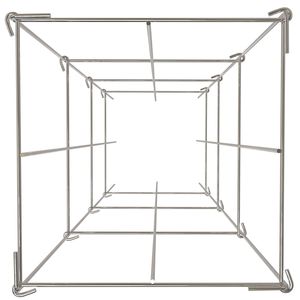 Supporti per Pomodori 30x30x117 cm, Confezione da 10, in Acciaio Rivestito in PVC Argento, Torri di Supporto per Piante Rampicanti e Reti da Giardino - Product Image 1