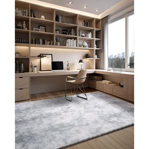 Tapis shaggy moelleux 9x12 pieds - Tapis en peluche doux pour salon, chambre à coucher, décoration intérieure moderne - Product Image 5