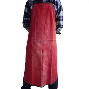 Premium Cowhide Split <b>Leather</b> Welding <b>Apron</b> Adjustable Buckle Heavy Duty Breathable Oil-Resistant Fire Resistant High Quality - Product Image 2