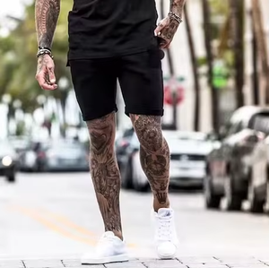 Camiseta de punto estilo streetwear, manga corta, de spandex/poliéster, peso pesado, oversize, transpirable, ecológica, de secado rápido para hombre - Product Image 6