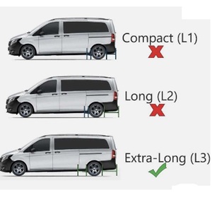 Barres de toit en alliage d'aluminium robustes LXRV, <span class=keywords><strong>porte</strong></span>-bagages, barres latérales pour <span class=keywords><strong>Mercedes</strong></span> Benz <span class=keywords><strong>Vito</strong></span> Viano Extra Long L3 - Product Image 4