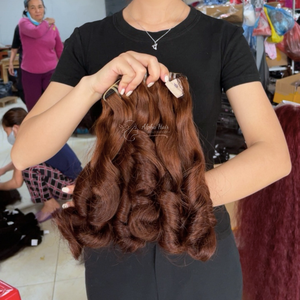 วิกผมต่อผมจริงแบบลอนธรรมชาติพร้อมวิกผมหยิกเงามันเงา - Product Image 2