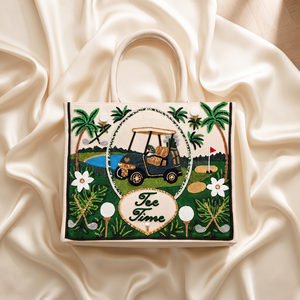 Bolso de mano con cuentas para mujer, diseño de palmera bordada, ideal para carrito de golf - Product Image 1