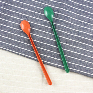 Cucharas de Almidón de Maíz Ecológicas de Alta Calidad, Cucharas de Plástico Biodegradable de Trigo, Cucharas Desechables de Mango Largo para Helado de 15 ml - Product Image 2