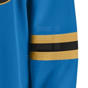 Maillots de hockey sur glace personnalisés en gros pour équipes, imprimés par transfert thermique, anti-humidité, 100 % polyester, manches longues, taille adulte, OEM - Product Image 6